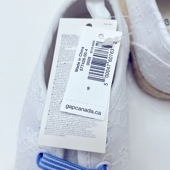 NWT Gap Kids Eyelet Espadrille Sneakers, Size 9 - Picture 7 of 8